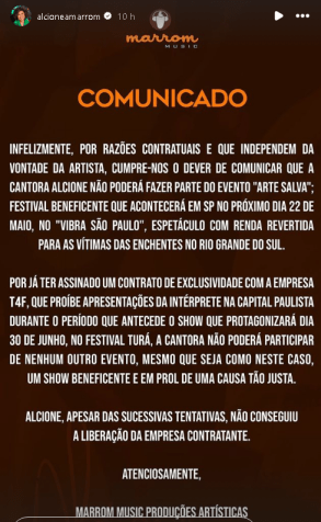 Foto: Reprodução/Instagram/@alcionemarrom