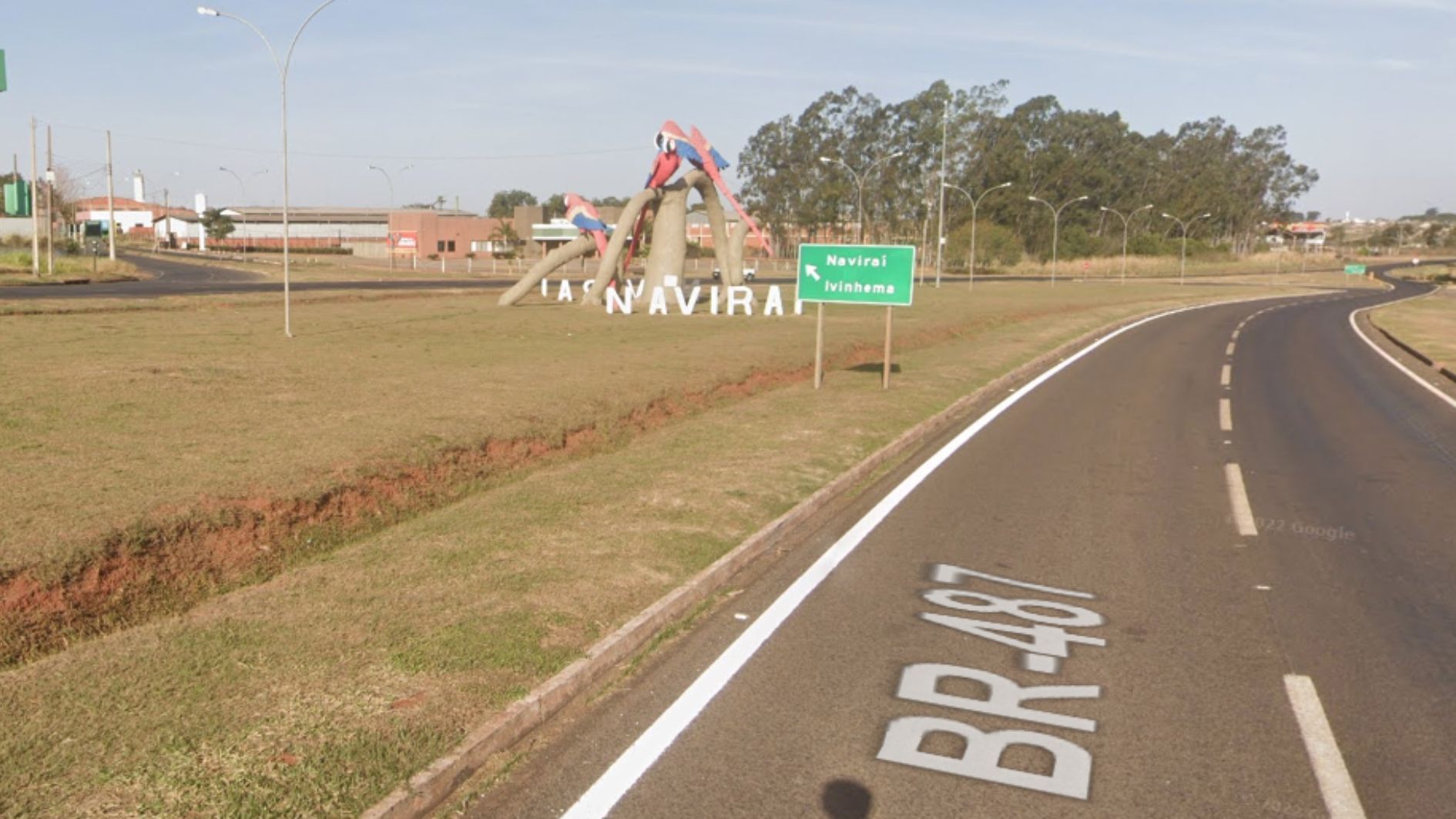 Trecho de intersecção entre a BR-163 e a BR-487, na altura de Naviraí, no interior do Mato Grosso do Sul