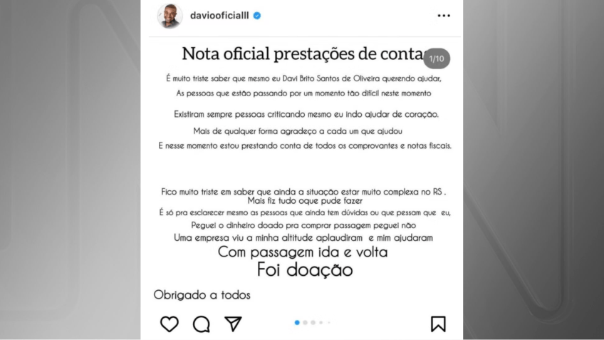 Foto: Reprodução/Instagram/@daviooficialll