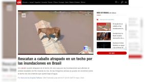 CNN Español repercute resgate do cavalo &quot;Caramelo&quot; no Rio Grande do Sul
