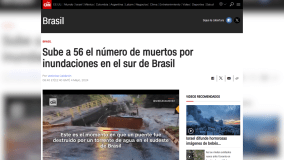 CNN Español repercute enchentes no Rio Grande do Sul