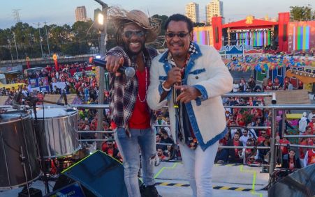 Beto Jamaica e Compadre Washington, do É o Tcham, a Micareta São Paulo