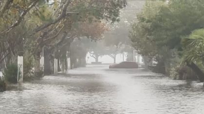 Enchente na cidade de Pelotas, no Rio Grande do Sul