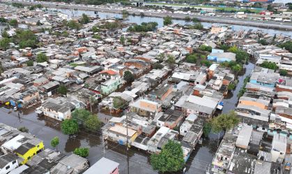 Vista da Vila Farrapos, no Humaitá, na zona norte de Porto Alegre (RS), no dia 28 de maio de 2024