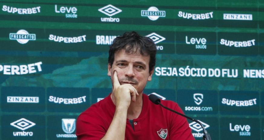 Fernando Diniz em entrevista coletiva após jogo contra o SPFC