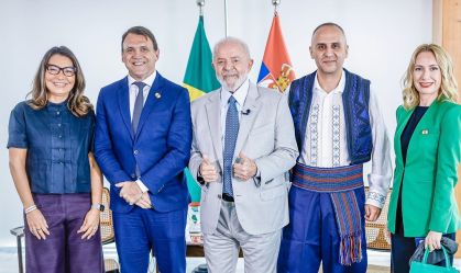 Lula recebe Petkovic e embaixador da Sérvia em Brasília