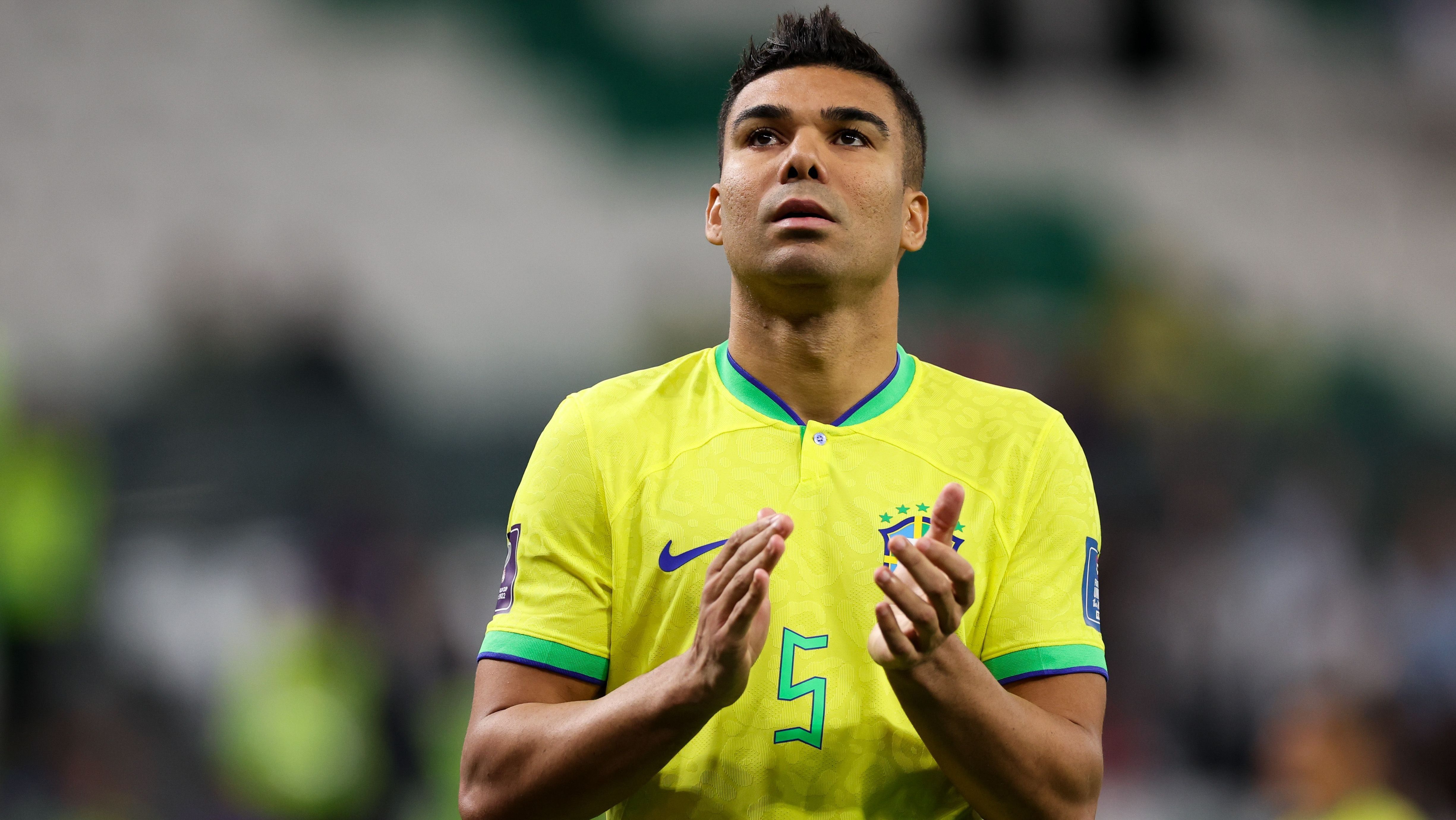 Casemiro em jogo da Seleção Brasileira