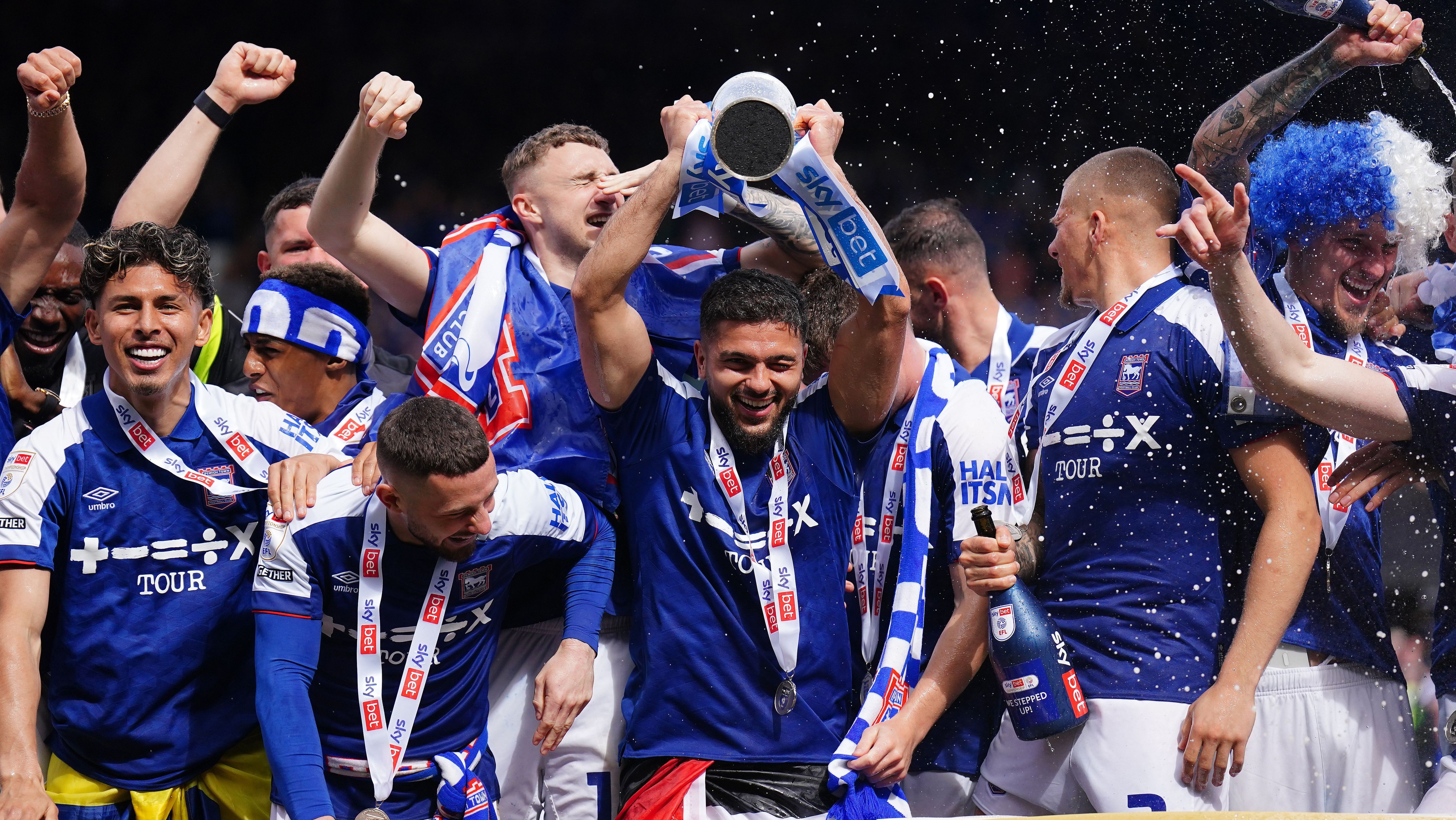 Ipswich Town celebra à Premier League