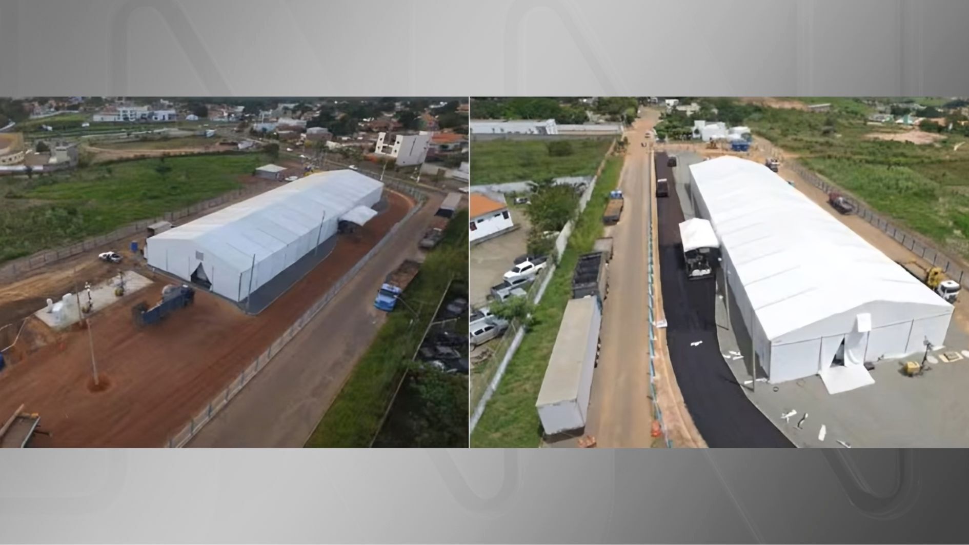 Modelo de como serão as cidades provisórias no Rio Grande do Sul