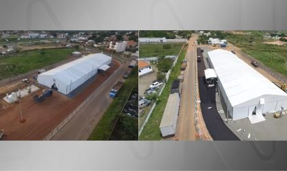 Modelo de como serão as cidades provisórias no Rio Grande do Sul