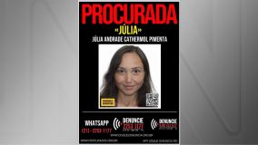 Júlia Andrade Cathermol Pimenta está sendo procurada pela polícia