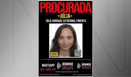 Júlia Andrade Cathermol Pimenta está sendo procurada pela polícia