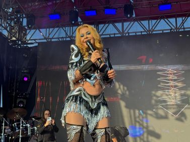 Joelma durante apresentação na Micareta São Paulo