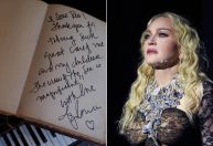 Madonna assina e deixa recado no Livro de Ouro do Copacabana Palace; veja