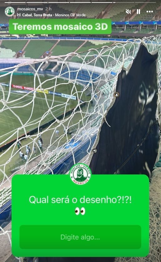 Mancha Verde prepara mosaico para despedida de Endrick do Palmeiras/ Mosaicos_MV/Instagram
