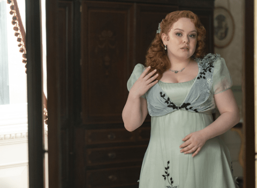 Na terceira temporada de "Bridgerton", a personagem Penelope Featherington (Nicola Coughlan) passa por uma transformação de visual / LIAM DANIEL/NETFLIX