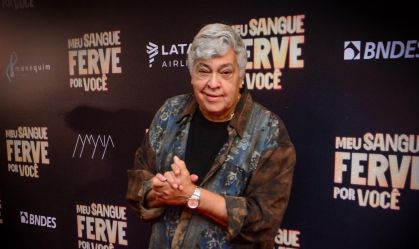 Sidney Magal na pré-estreia de "Meu Sangue Ferve Por Você"