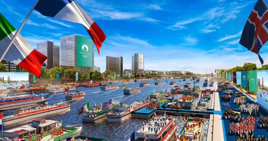 Simulação de como será a abertura de Paris 2024