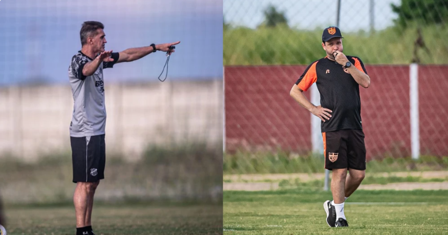 Técnicos do Ceará e CRB que se enfrentarão na Copa do Brasil