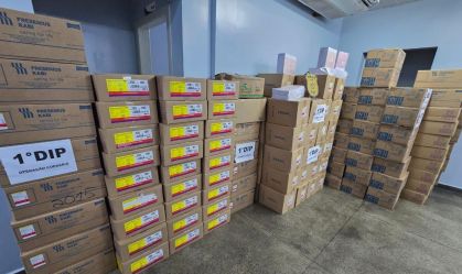 Materiais foram apreendidos quando estavam sendo transportados por um integrante da quadrilha