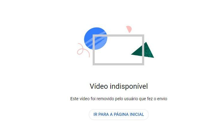 Ao acessar o link da transmissão, o YouTube exibe um aviso de "vídeo indisponível"/ Reprodução/Youtube