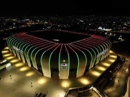 Arena MRV com as cores do Rio Grande do Sul