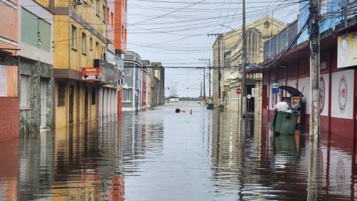 Alagamento na cidade de Rio Grande (RS)