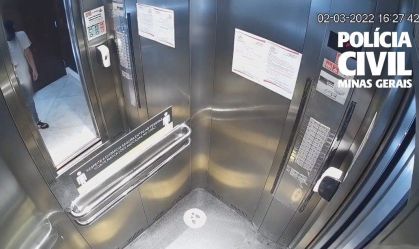 Imagem de um dos suspeitos foi captada pela câmera de segurança de um elevador