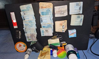 Materiais apreendidos na operação policial
