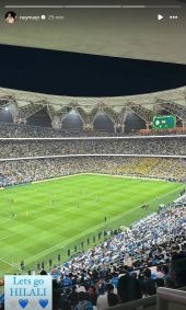 Neymar foi ao estádio acompanhar a final da Copa do Rei Saudita