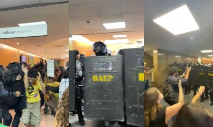 Alesp tem confusão entre policiais e manifestantes; veja