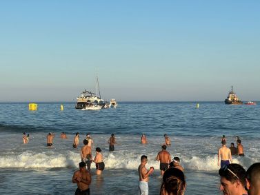 Barcos atracados em Copacabana
