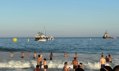Barcos atracados em Copacabana