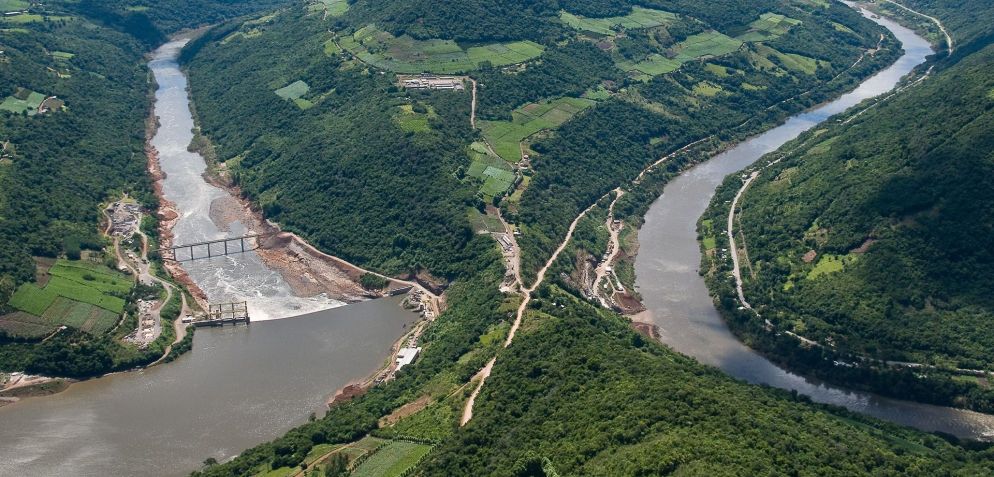 Imagem de arquivo mostra como é a estrutura da barragem da Usina 14 de Julho no Rio Grande do Sul / Ceran