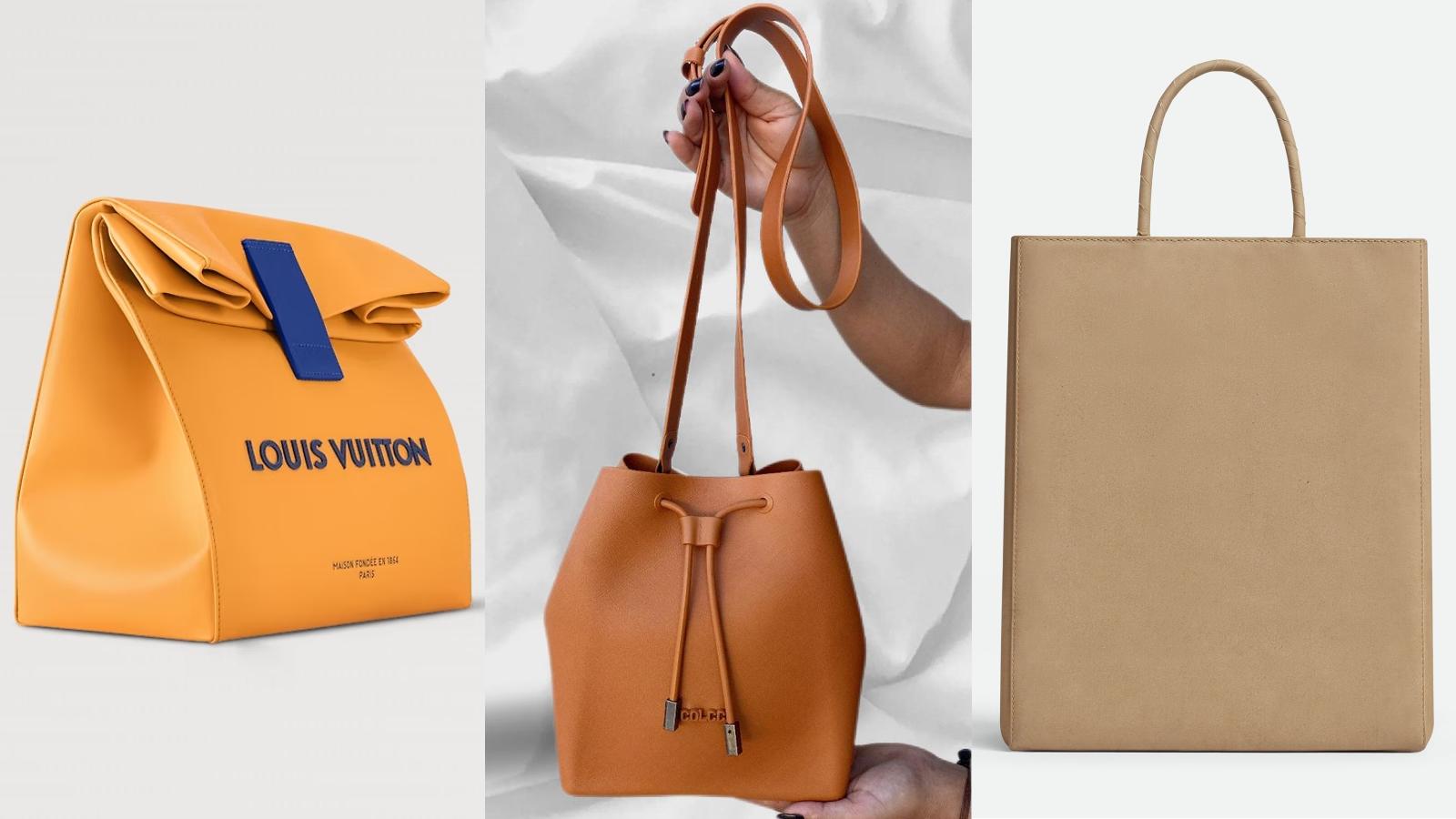 Modelos de bolsa "saco" / Instagram/X/Reprodução