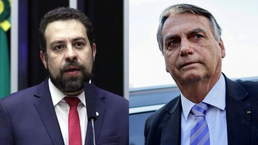 Guilherme Boulos (PSOL) e Jair Bolsonaro (PL)
