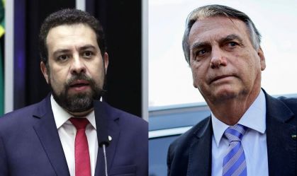 Guilherme Boulos (PSOL) e Jair Bolsonaro (PL)