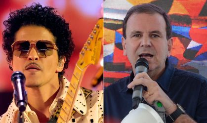 Bruno Mars e Eduardo Paes