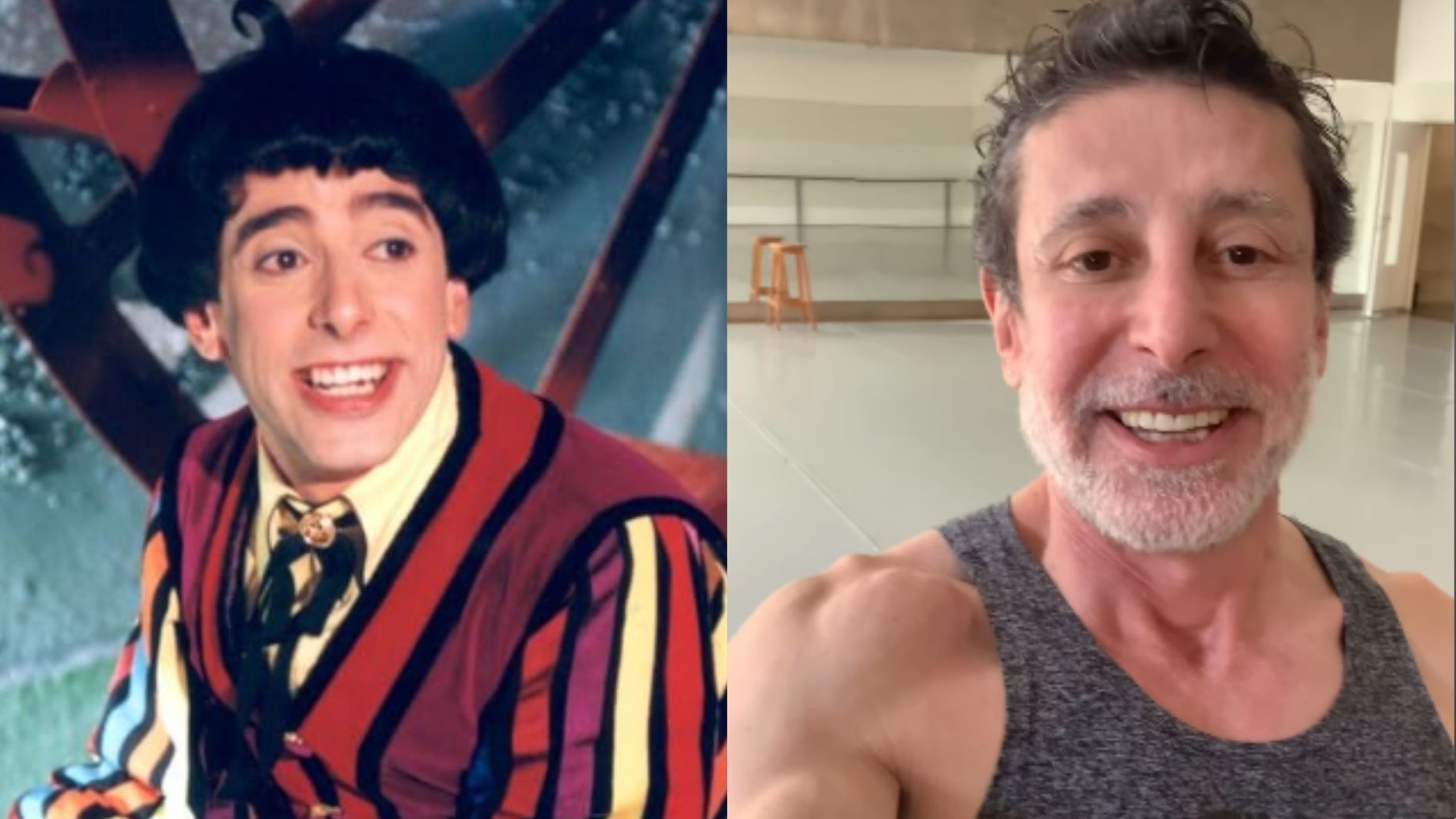 Cássio Scapin interpretou NIno em "Castelo Rá-Tim-Bum" / Reprodução/TV Cultura e Reprodução/Instagram