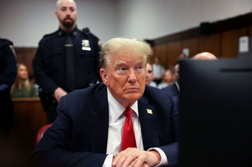 Donald Trump em julgamento em Nova York / Spencer Platt/Pool/Getty Images via CNN Newsource