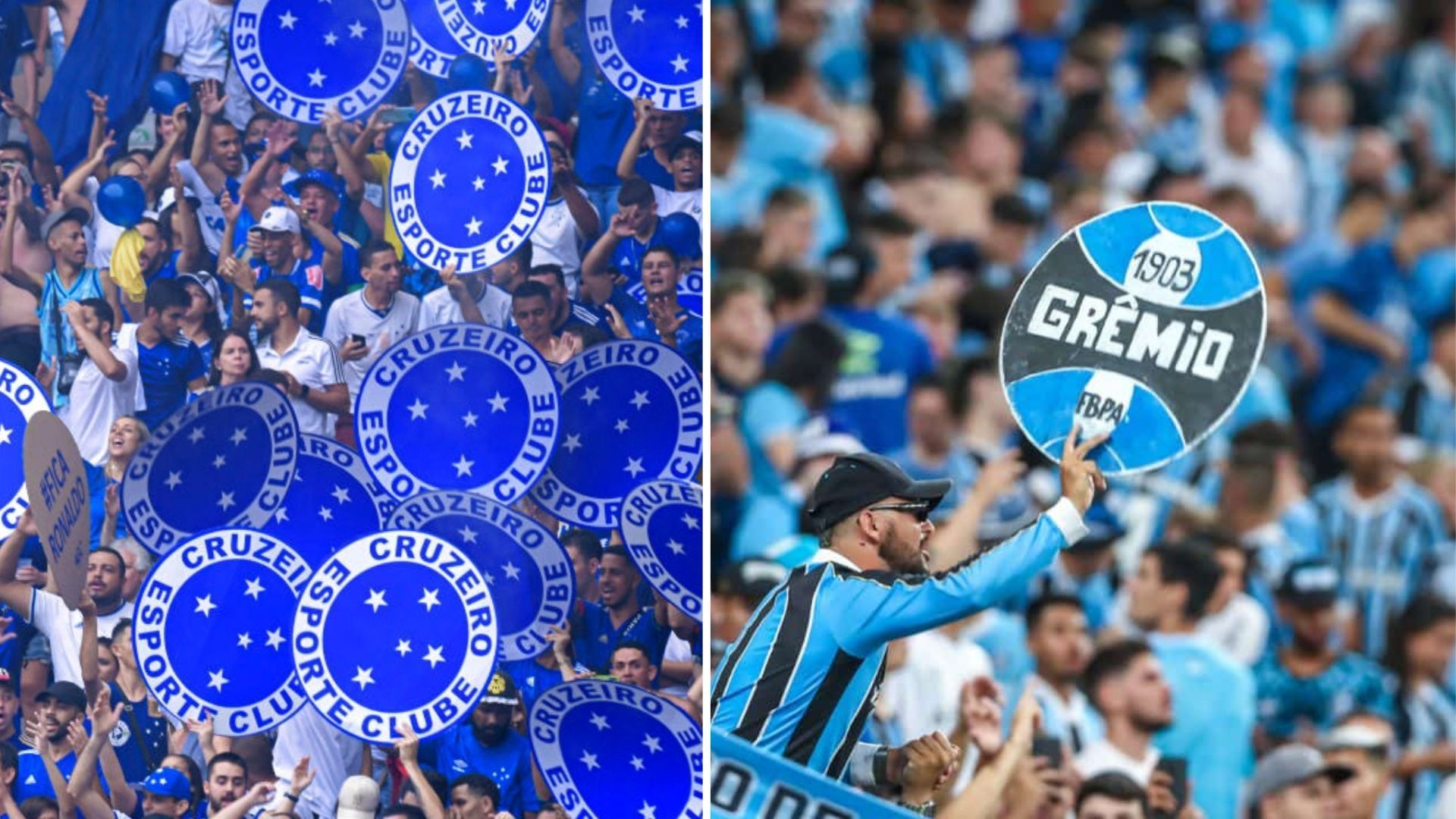 Cruzeiro e Grêmio têm as torcidas mais concentradas em uma única região