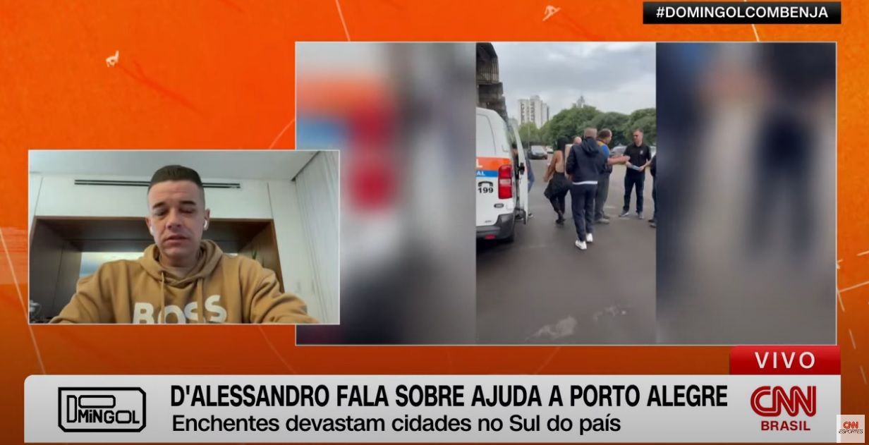 D’Alessandro no Domingol com Benja