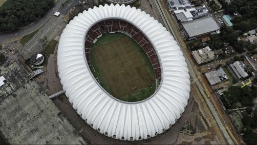 Estádio do Beira-Rio após chuvas no RS