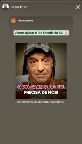 Edgar Vivar demonstra apoio às vítimas do RS / Rerodução/Edgar Vivar/Instagram