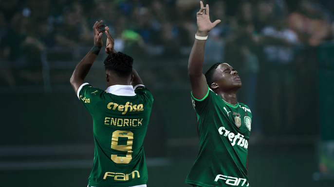 Endrick fez sua última partida pelo Palmeiras contra o San Lorenzo