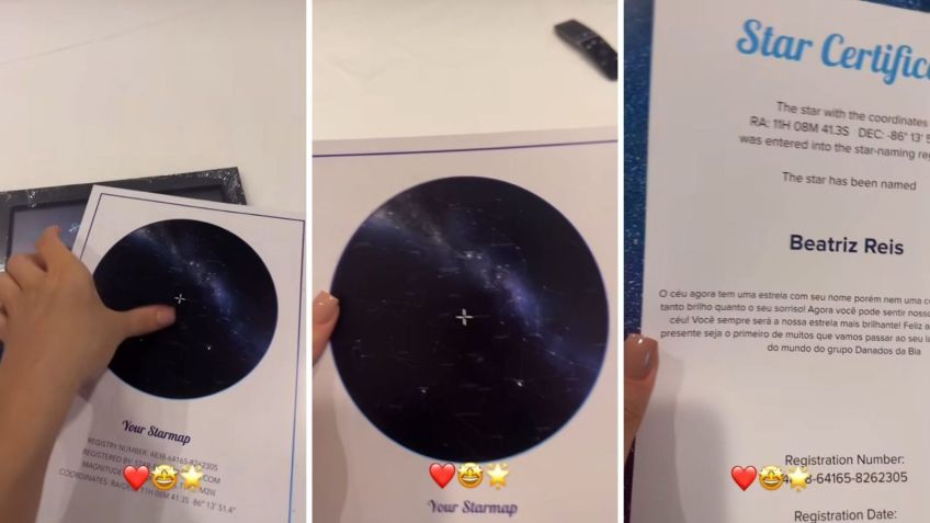 Ex-BBB Bia ganha estrela batizada com o seu nome / Reprodução/Beatriz Reis/Instagram