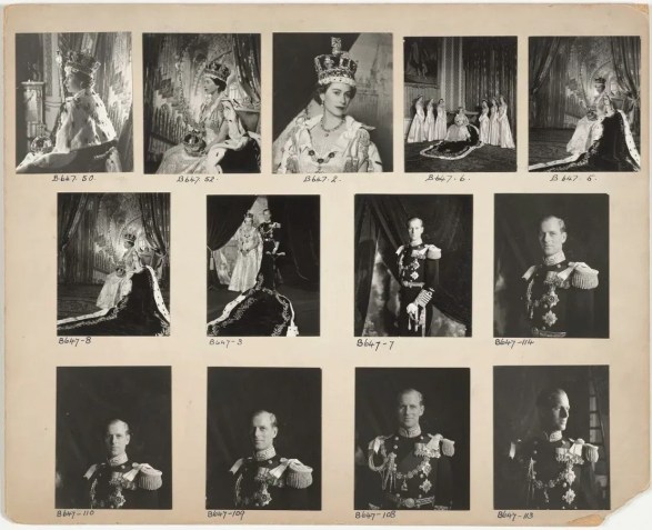 Provas da Rainha Elizabeth II e do Príncipe Philip para o Dia da Coroação, 1953 / Cecil Beaton/Royal Collection Trust