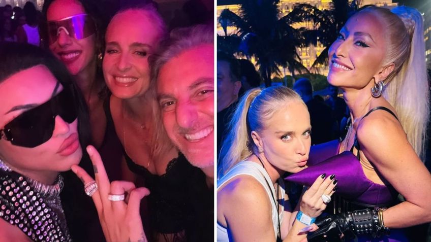 Pabllo Vittar, Marina Sena, Angelica e Luciano Huck em after party / Reprodução/Angelica/Instagram