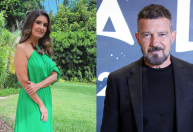 Fátima Bernardes aceita desafio de dançar com Antonio Banderas: 