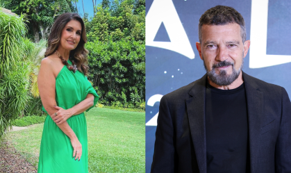 Fátima Bernardes aceita desafio de dançar com Antonio Banderas: "Maravilhoso"